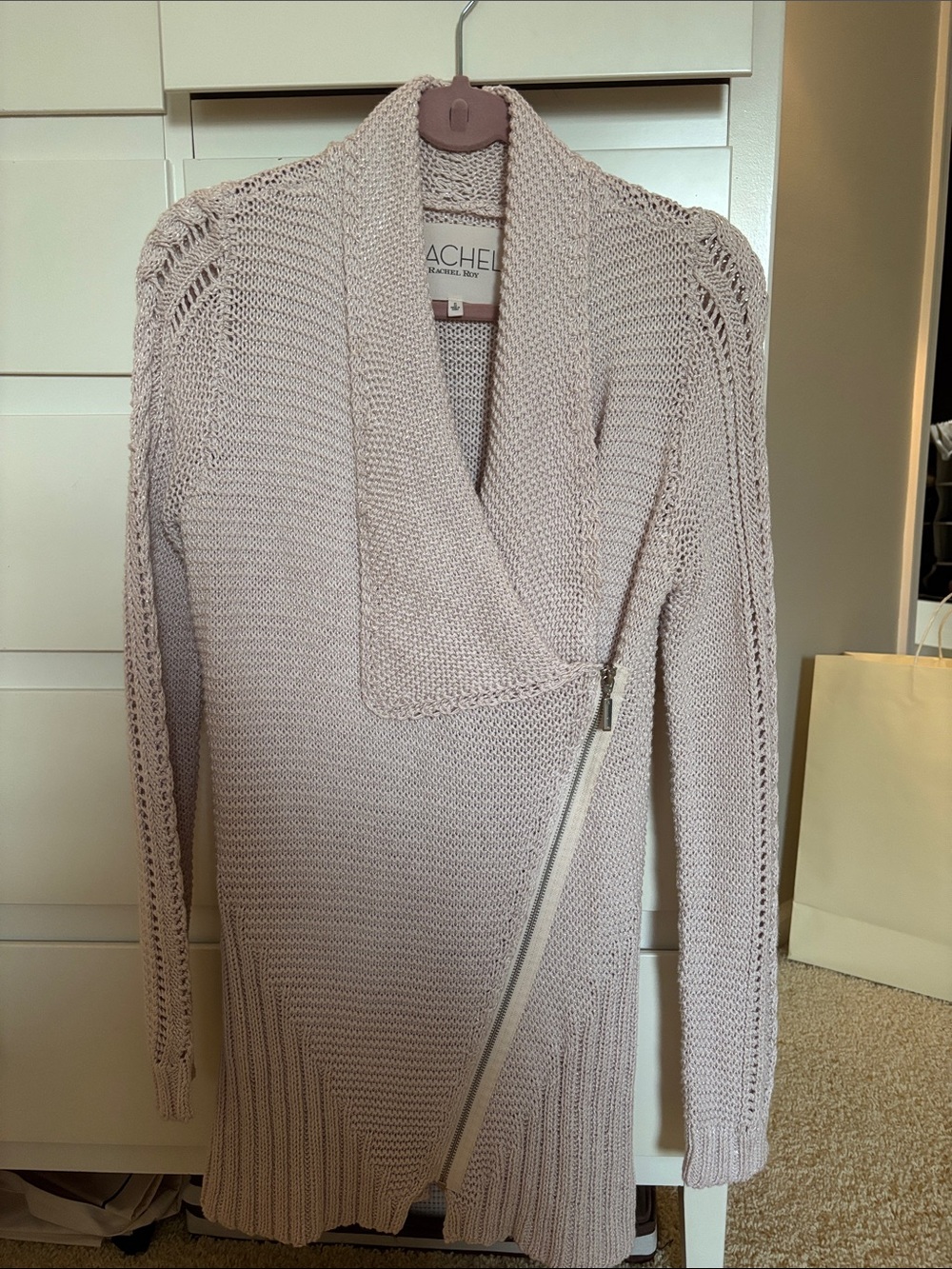 Rachel Roy zip up sweater jacket
